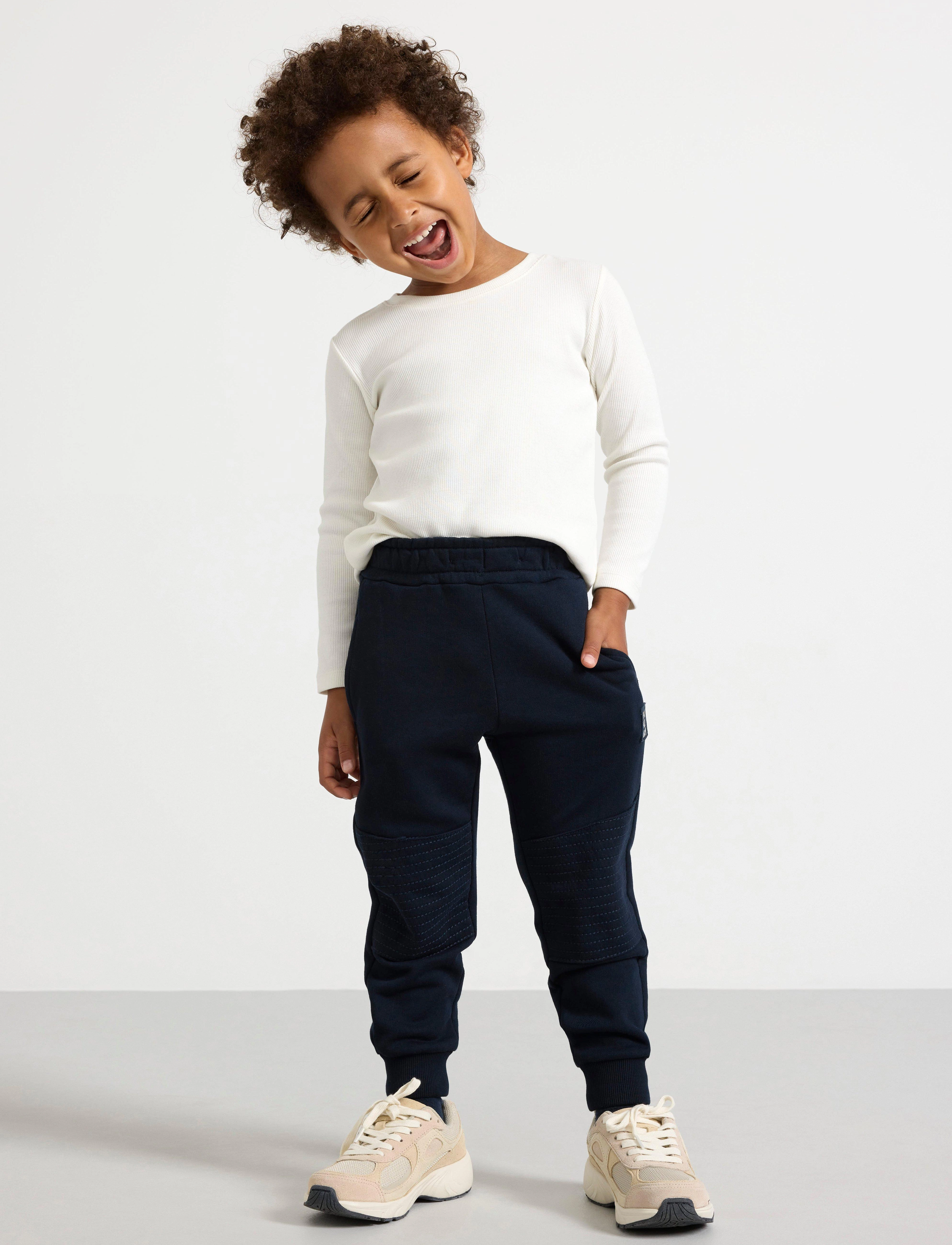 Lindex - Trousers essential Knee - dark navy - 0