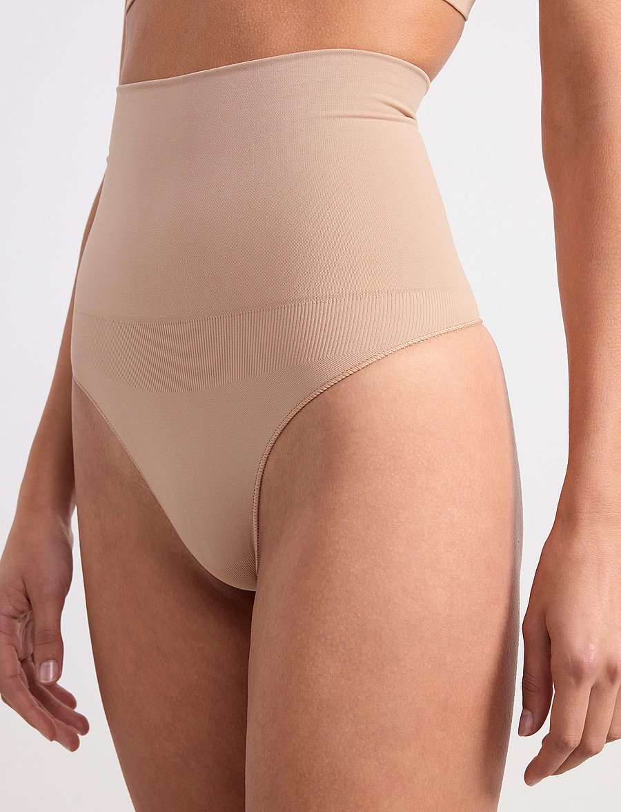 Lindex - Girdle Shaping Thong High Sea - vormivad püksid ja seelikud - beige - 3