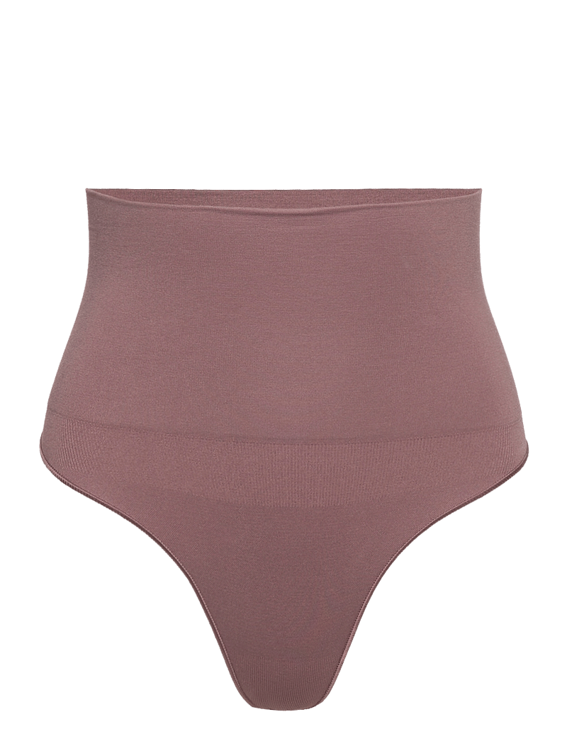 Lindex - Girdle Shaping Thong High Sea - wyszczuplające majtki - dark dusty brown - 1