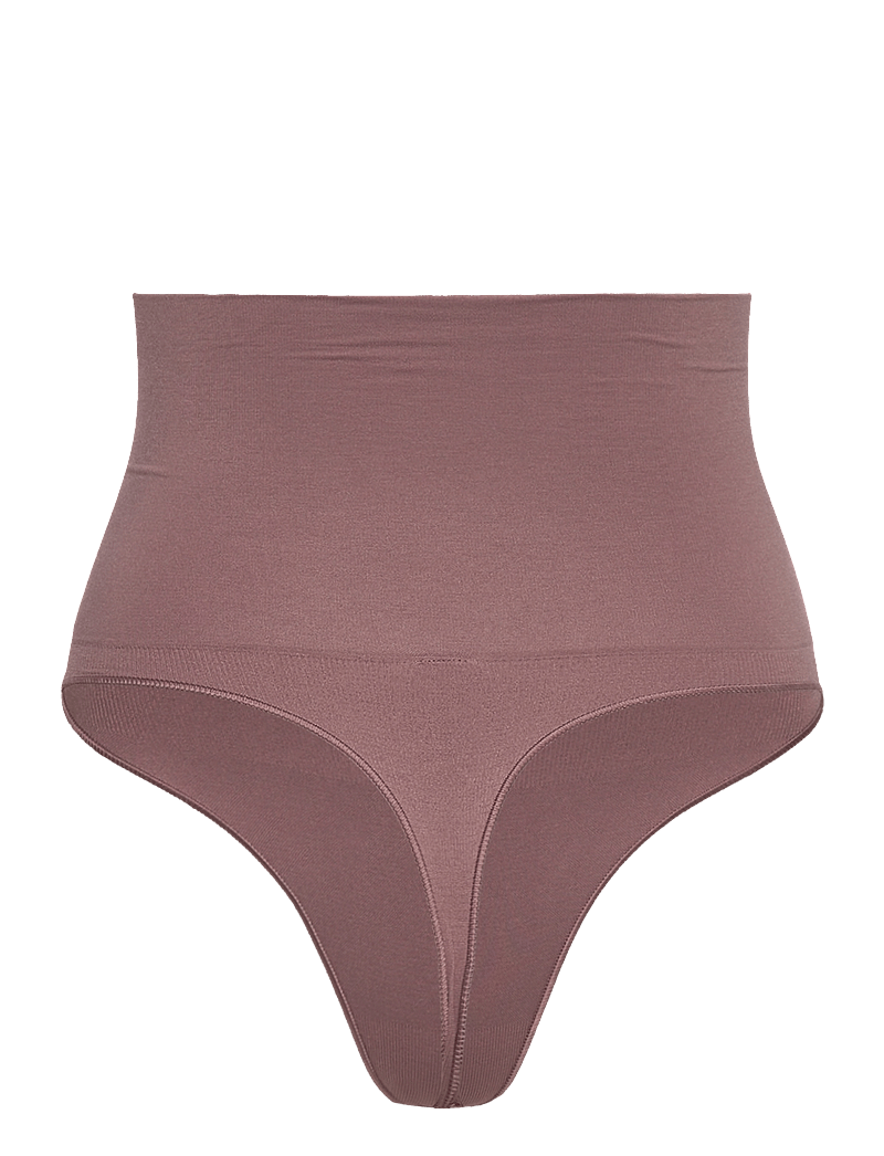 Lindex - Girdle Shaping Thong High Sea - wyszczuplające majtki - dark dusty brown - 2