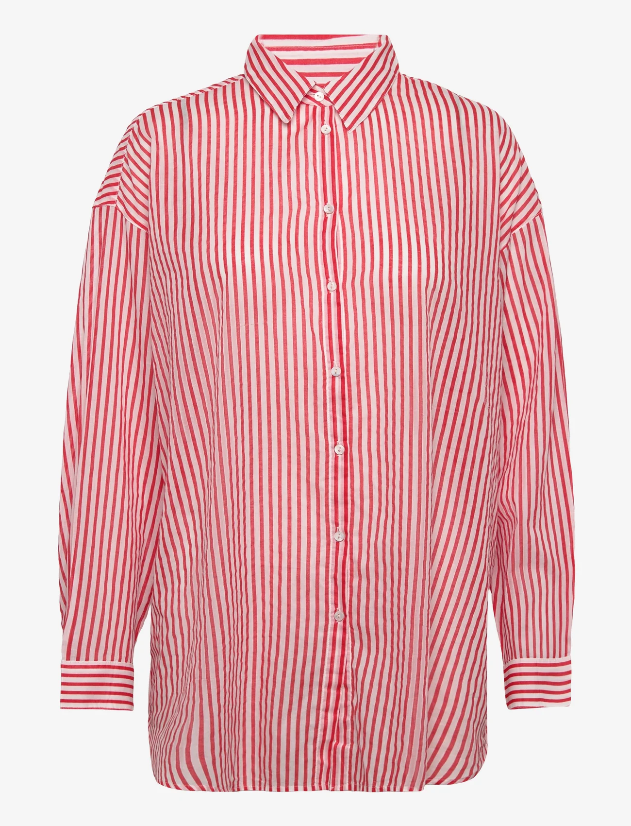 Lindex - Shirt Elly - long-sleeved shirts - red - 0