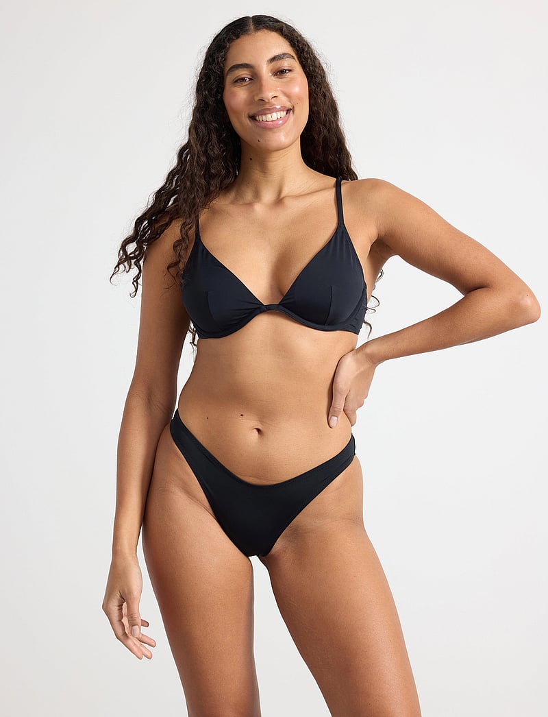 Lindex - Swim Brief Naomi High Leg Braz - brazilian bikinis - black - 0