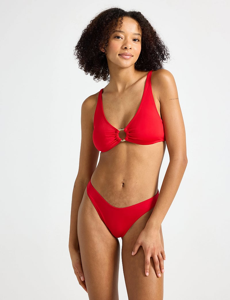 Lindex - Swim Brief Naomi High Leg Braz - bikini-slips - red - 0
