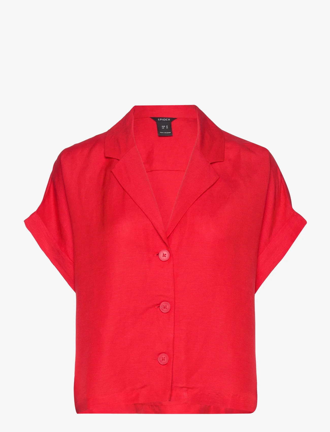 Lindex - Shirt Lillie short sleeve - kurzärmlige hemden - strong red - 0