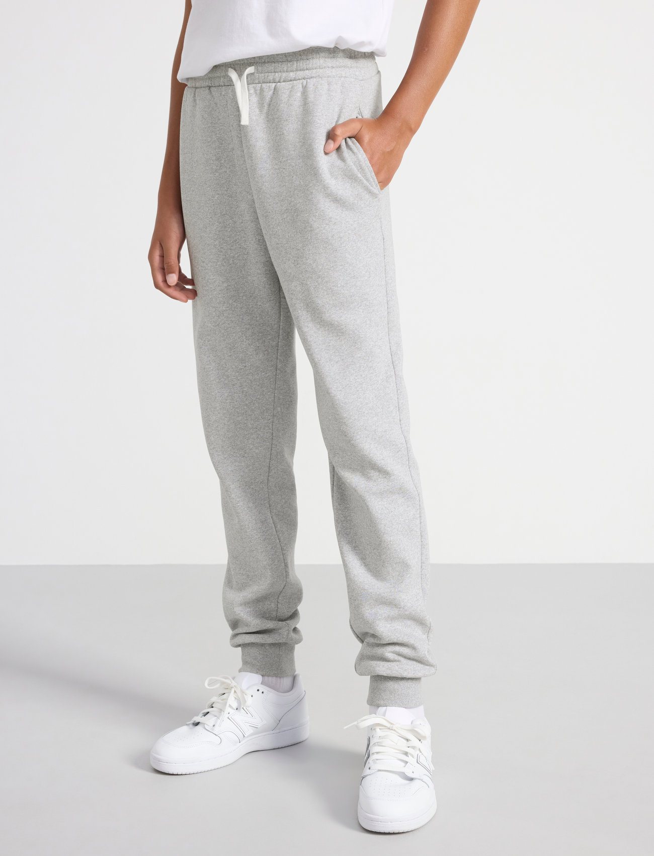 Lindex - Trousers basic - shop op leeftijd - grey melange - 0