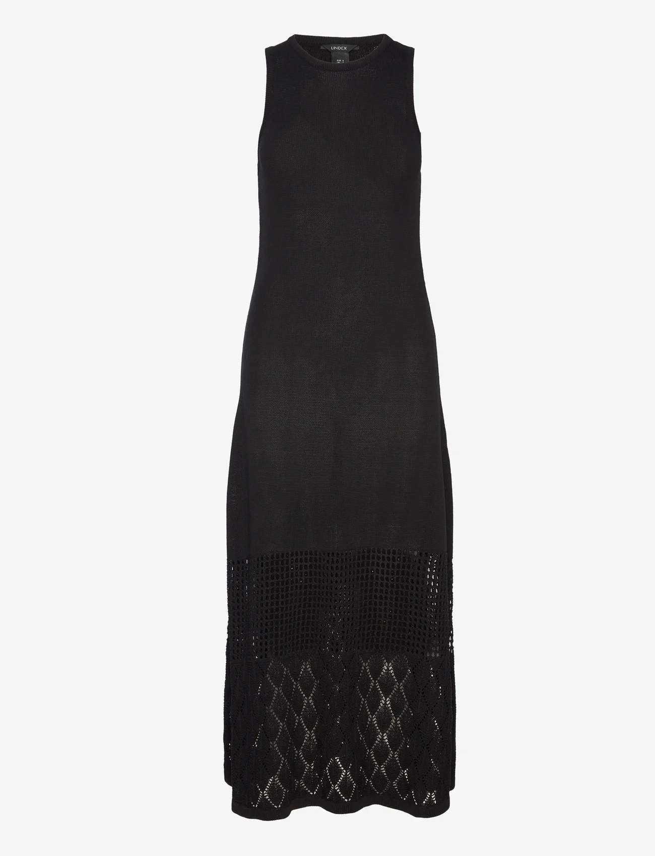 Lindex - Dress Nanna - stickade klänningar - black - 0