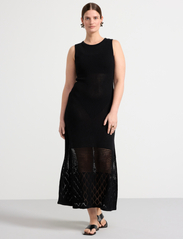 Lindex - Dress Nanna - stickade klänningar - black - 2