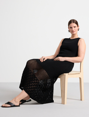 Lindex - Dress Nanna - strikkede kjoler - black - 5