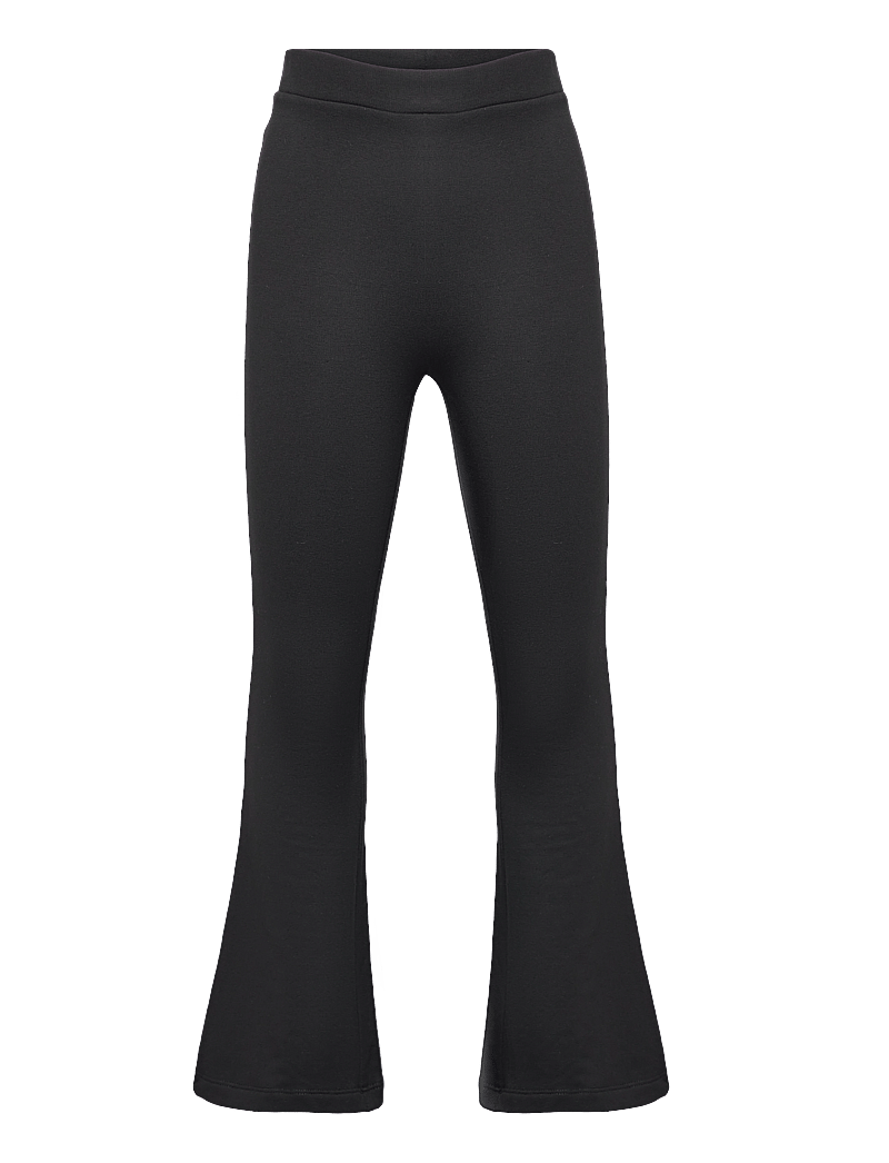 Lindex - Utsvängda leggings med borstad insida - trousers - black - 1
