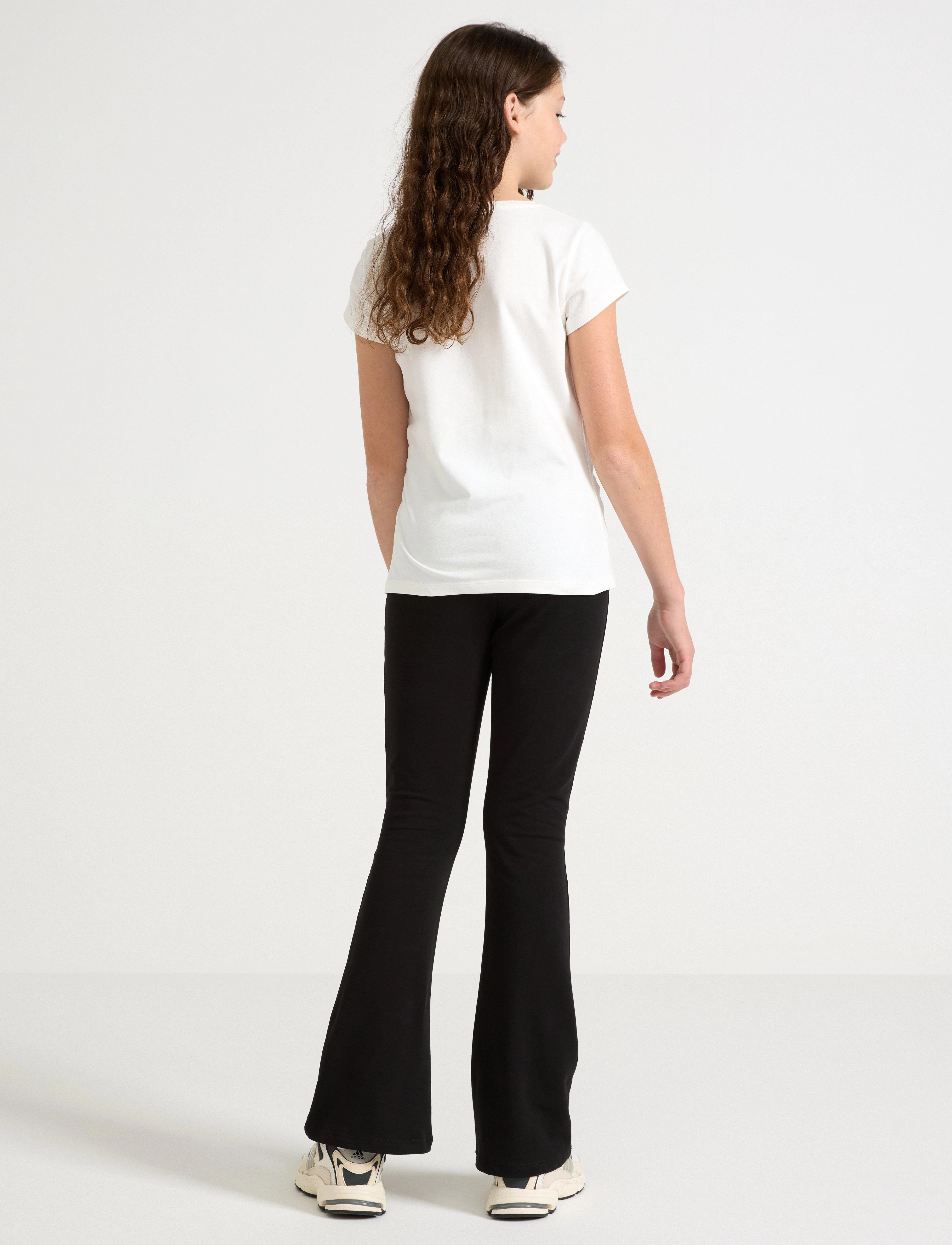 Lindex - Flared leggings with brushed inside - trousers - black - 3