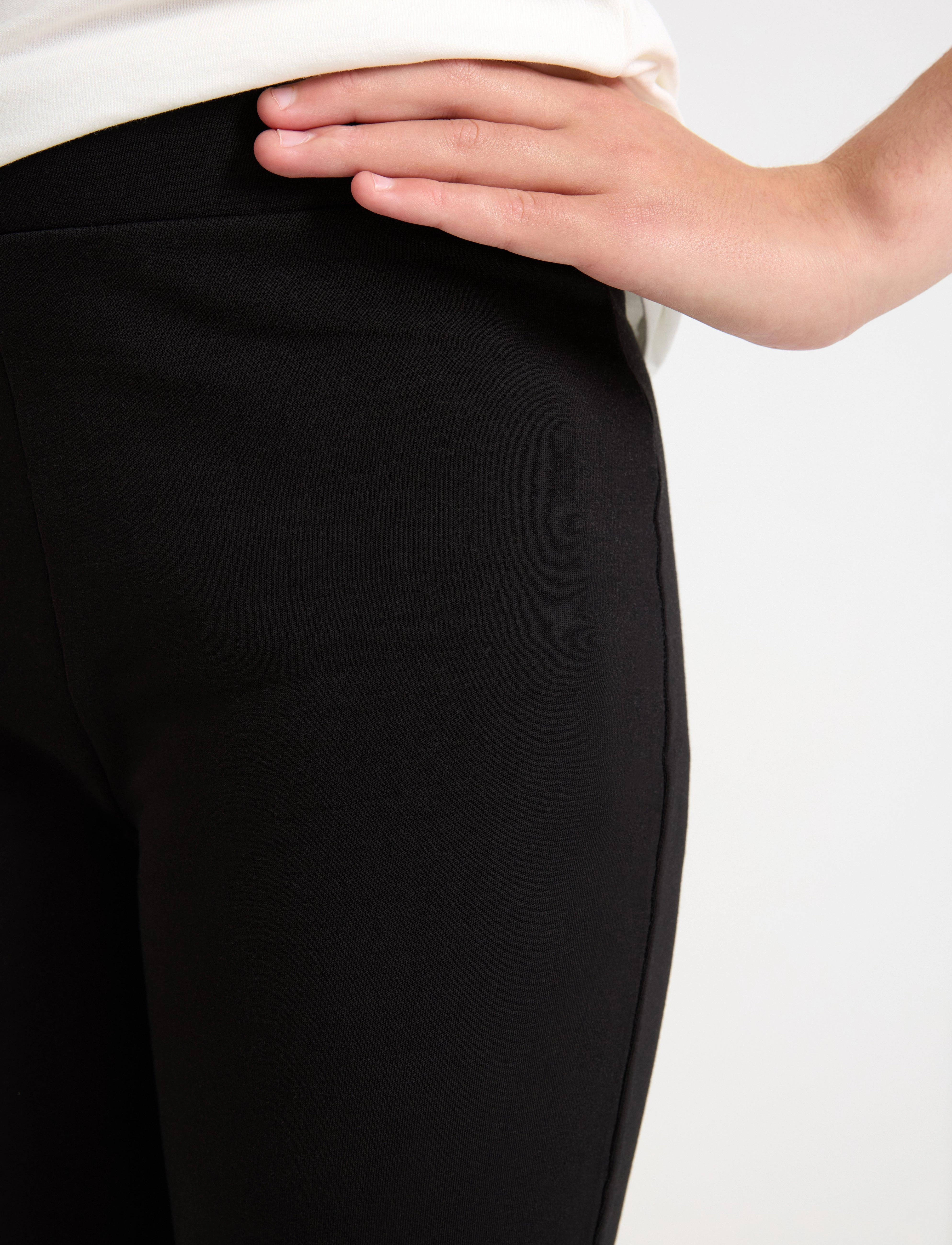Lindex - Flared leggings with brushed inside - trousers - black - 4