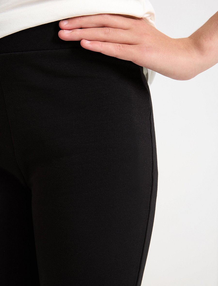 Lindex - Flared leggings with brushed inside - bukser - black - 4