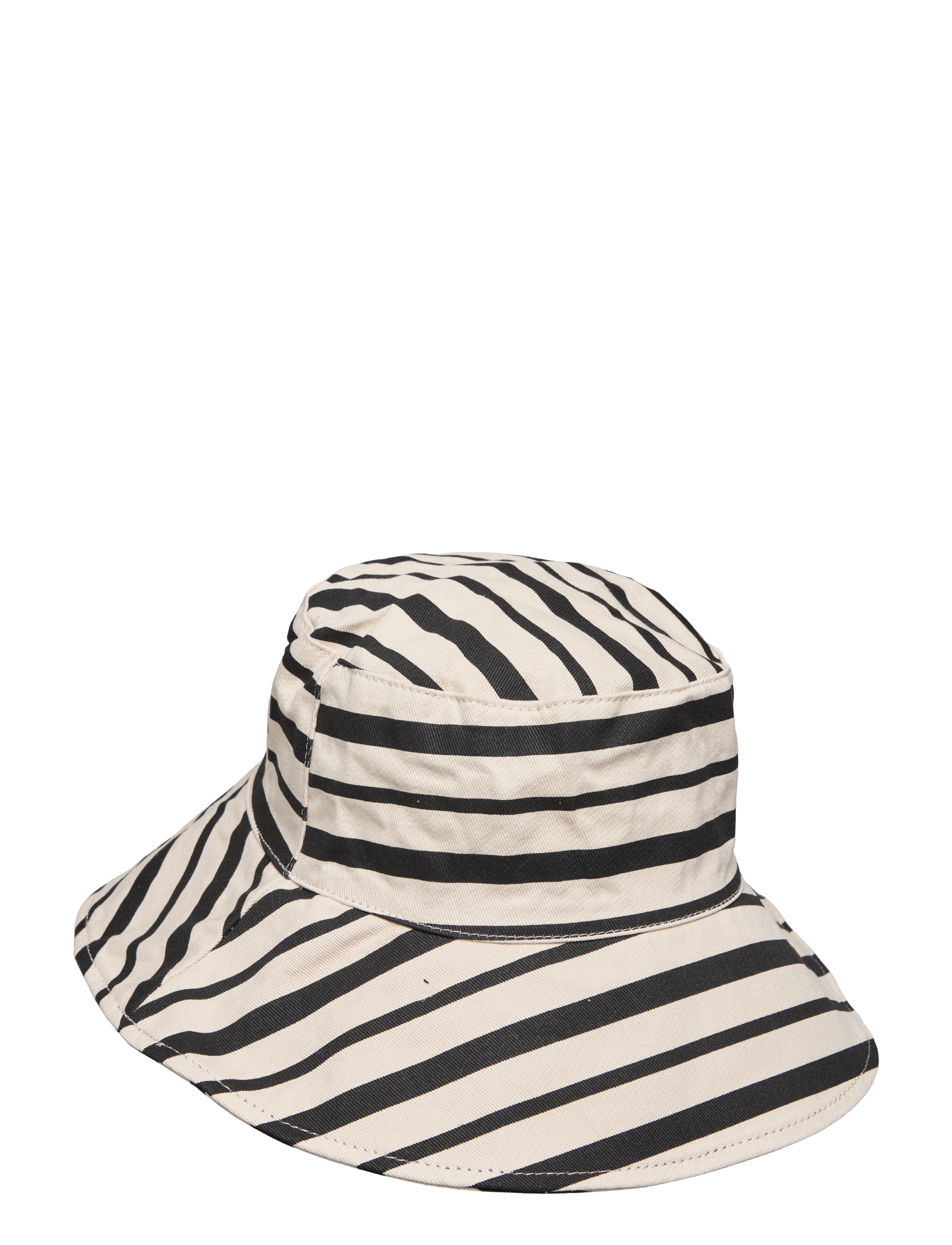 Lindex - Hat Bucket cotton stripe - off white - 1