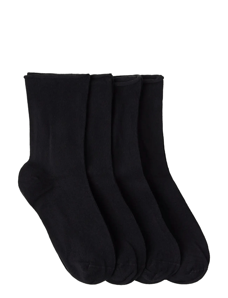 Lindex - 4-pack socks - klassikalised sokid - black - 1