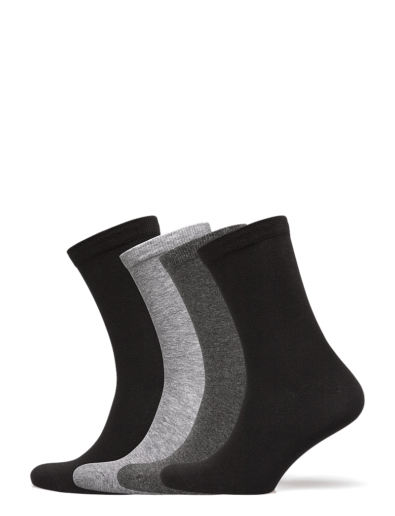 Lindex - 4-pack socks - vanliga strumpor - anthracite - 0