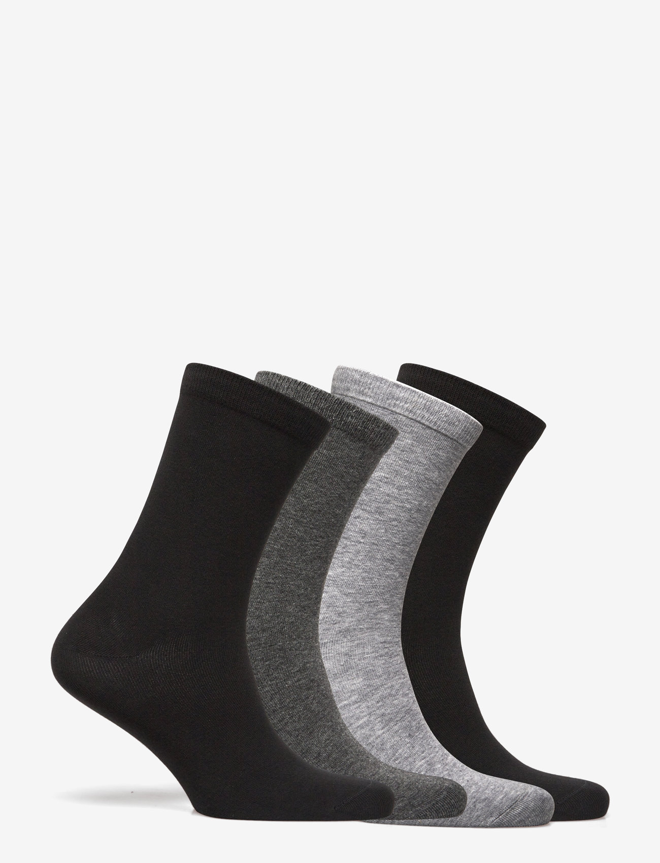 Lindex - Sock plain 4 pack - crew-socken - anthracite - 2