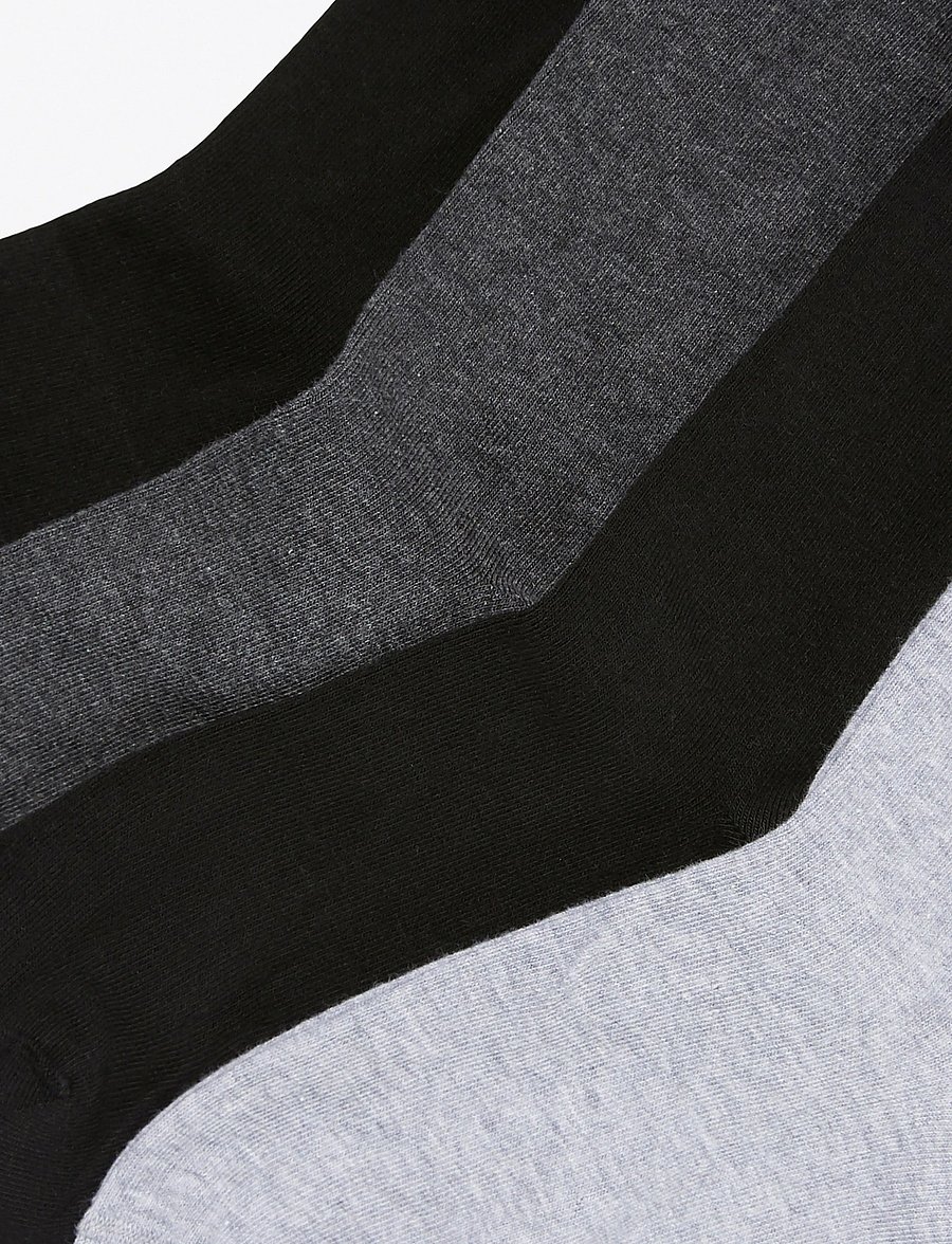 Lindex - 4-pack socks - vanliga strumpor - anthracite - 1