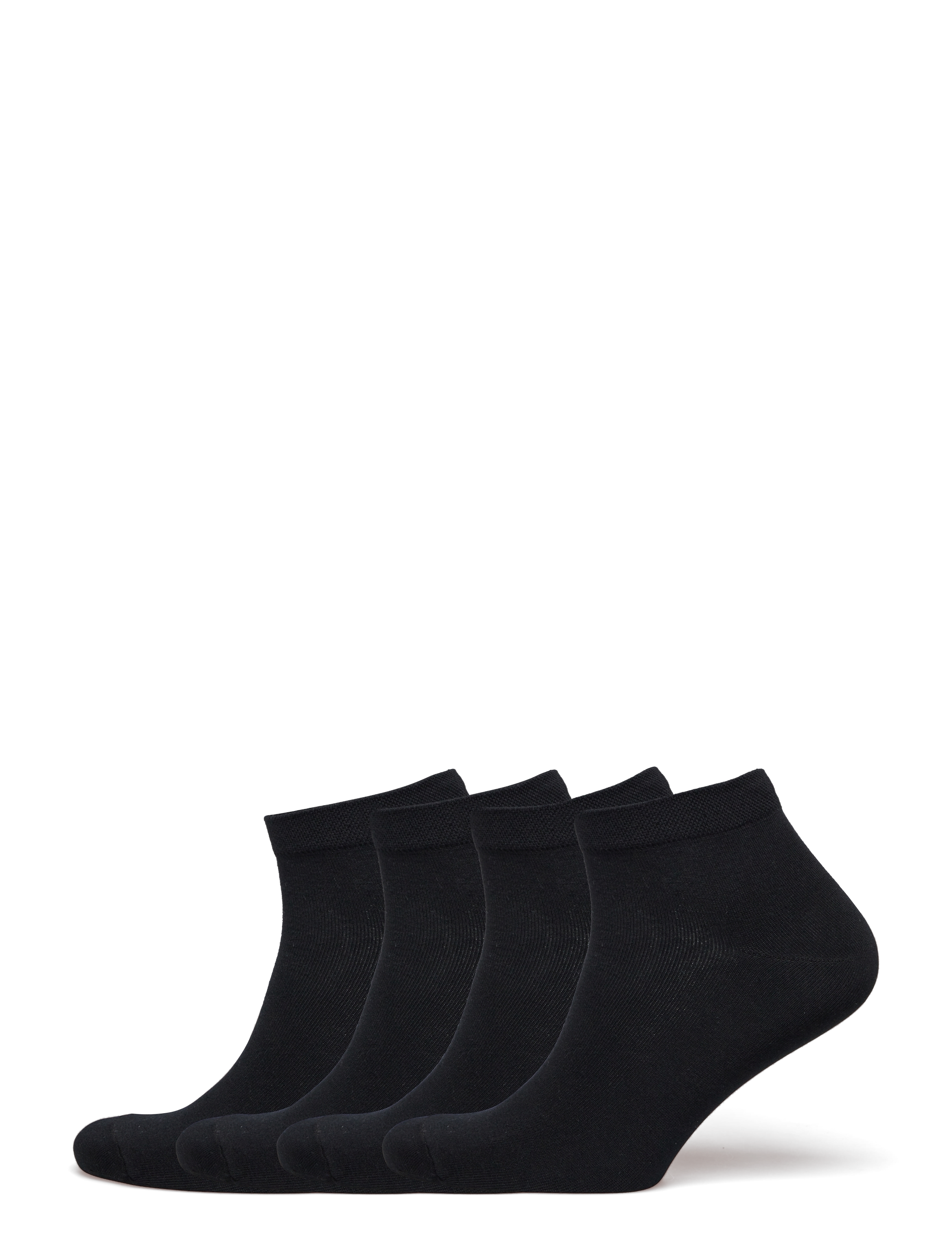 Lindex 4-Pack Ankle Socks, Kvinder, Ankelstrømper, Sort, Str: 39/41