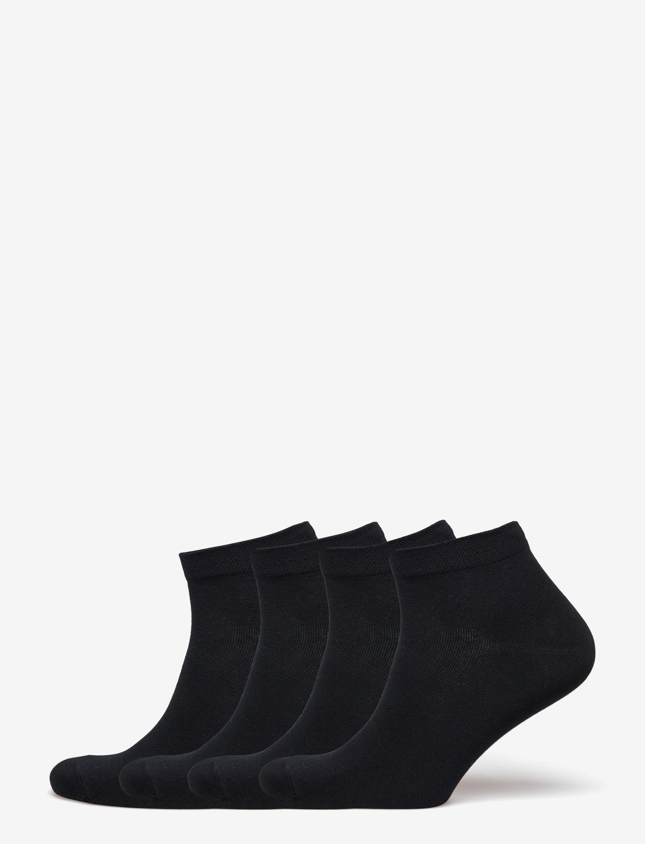 Lindex - 4-pack ankle socks - sneackersocken - black - 0