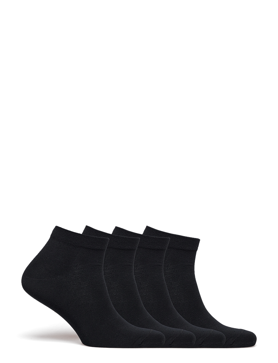 Lindex - 4-pack ankle socks - ankelstrømper - black - 1