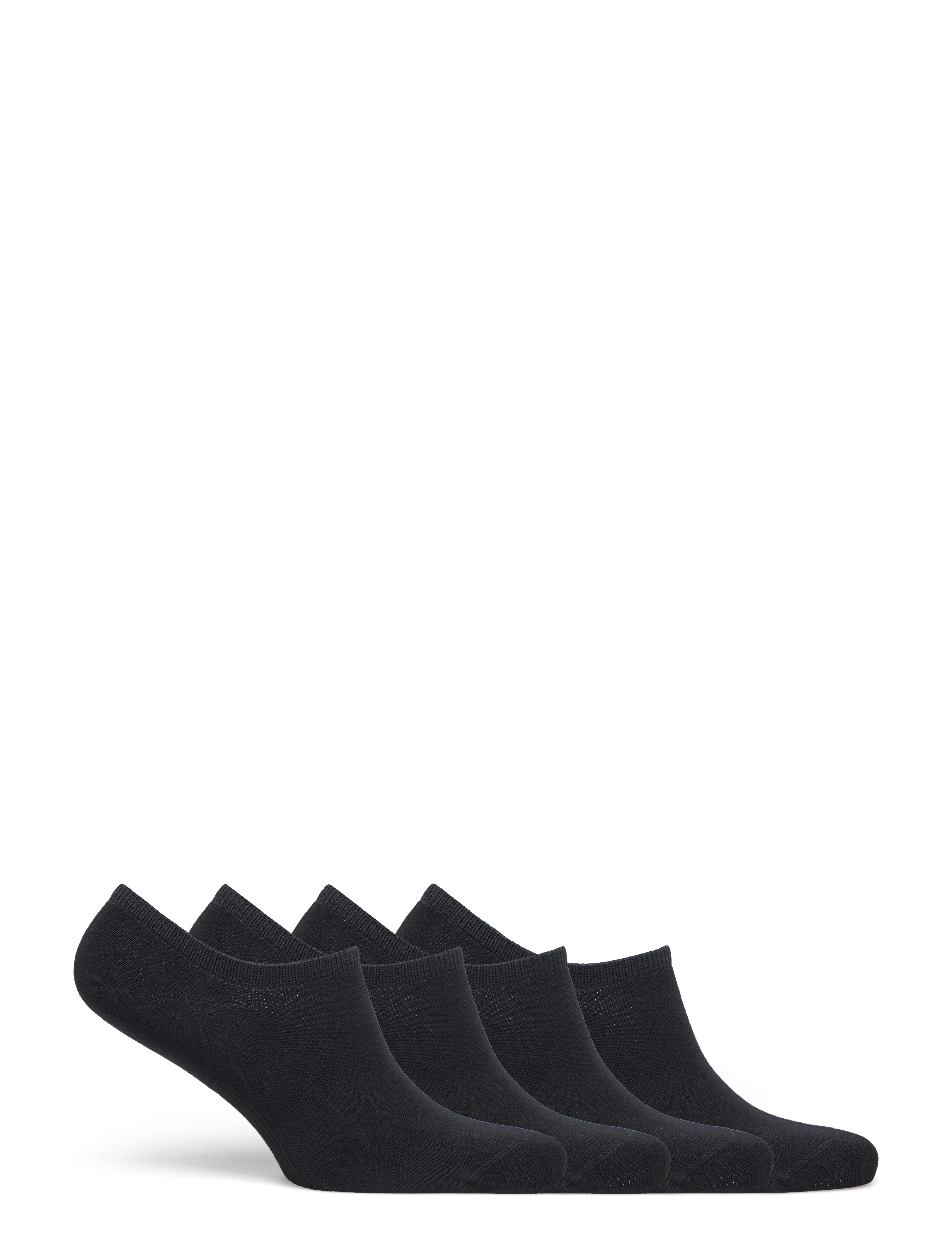 Lindex - 4-pack low ankle socks - ankelstrømper - black - 1