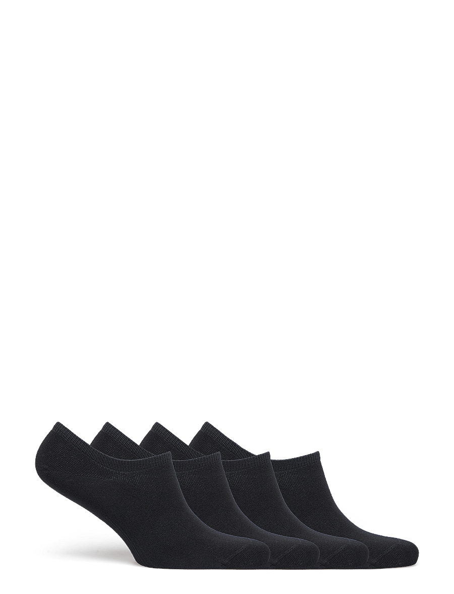 Lindex - 4-pack low ankle socks - sneackersocken - black - 1