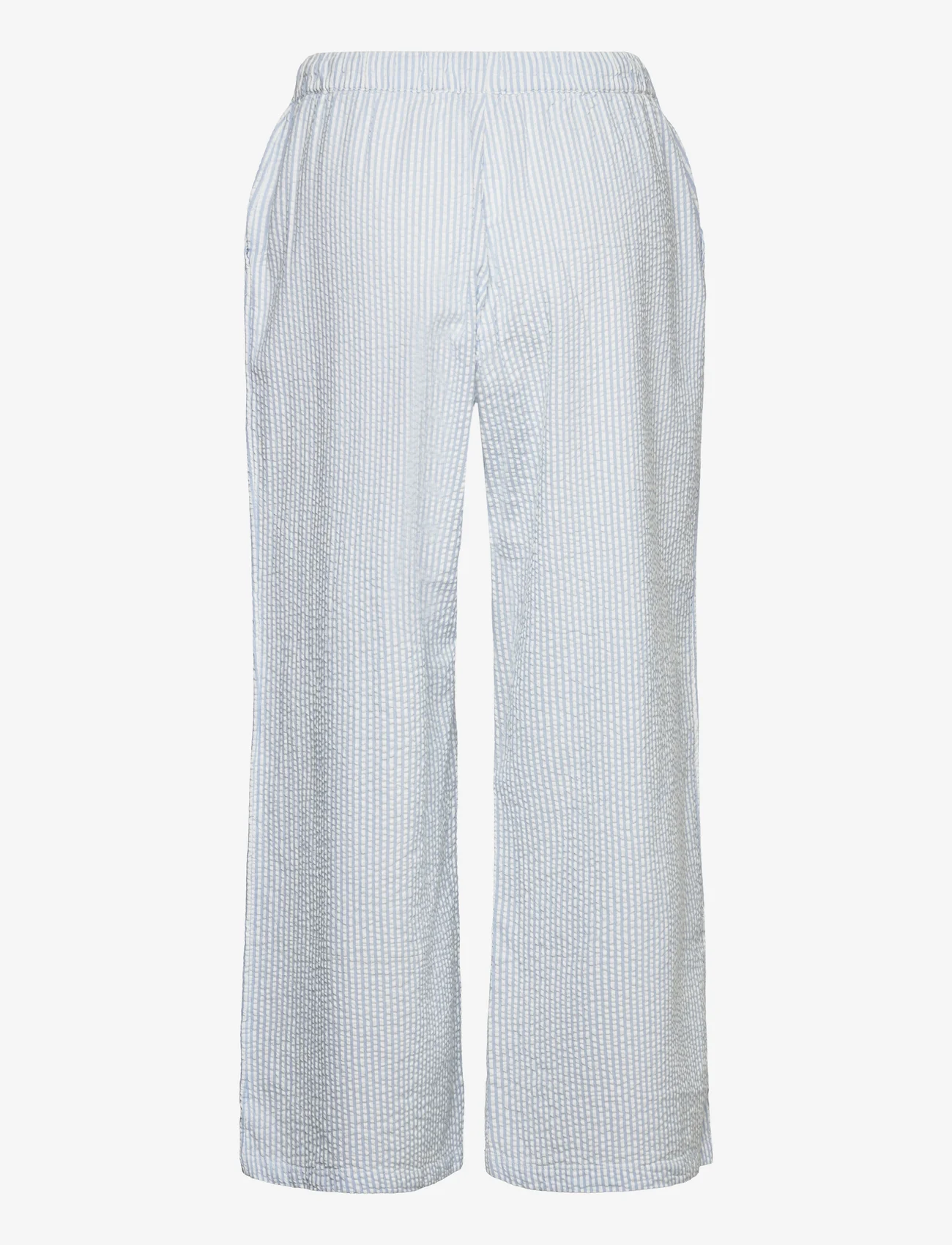 Lindex - Trousers pyjama seersucker - lowest prices - blue - 1