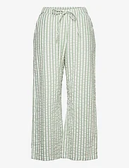 Lindex - Trousers pyjama seersucker - de laveste prisene - dusty green - 0