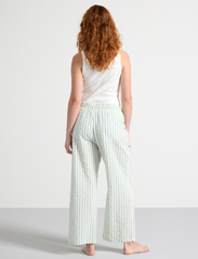Lindex - Trousers pyjama seersucker - laveste priser - dusty green - 3