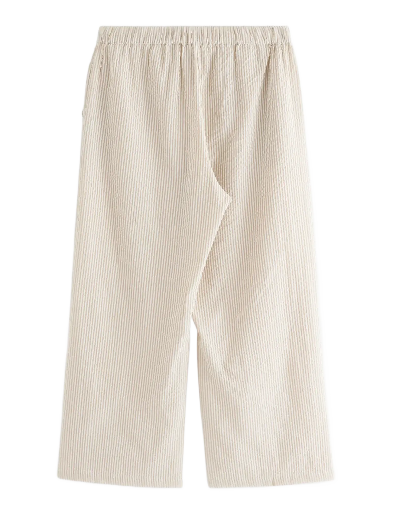 Lindex - Cropped pyjama trousers in seersucker - pyjamasbyxor - light dusty khaki - 2
