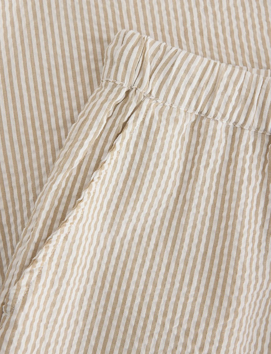 Lindex - Pyjama trousers in seersucker - pidžaamapüksid - light dusty khaki - 5