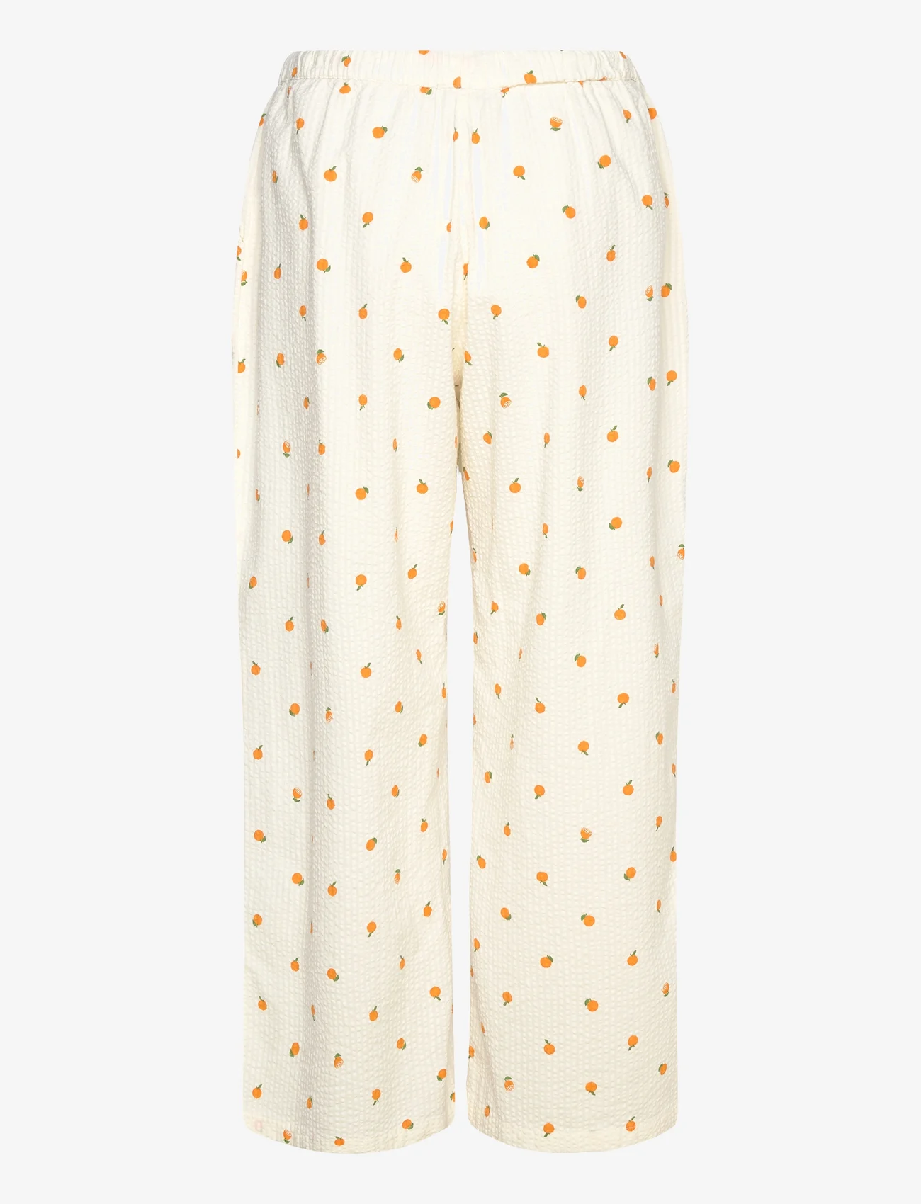 Lindex - Trousers pyjama seersucker - alhaisimmat hinnat - off white - 1