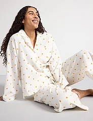 Lindex - Trousers pyjama seersucker - de laveste prisene - off white - 4