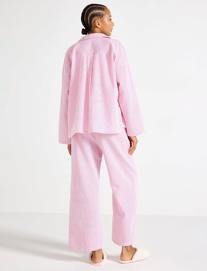 Lindex - Trousers pyjama seersucker - pyjamahose - pink - 3