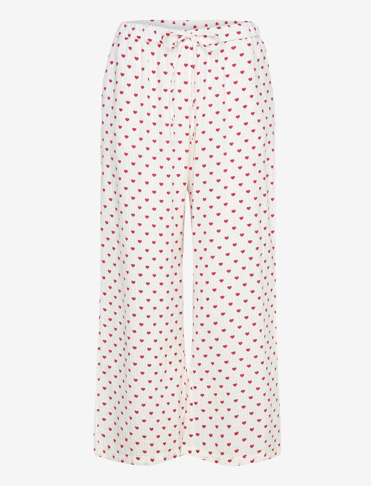 Lindex - Trousers pyjama seersucker - julepyjamas - red - 0