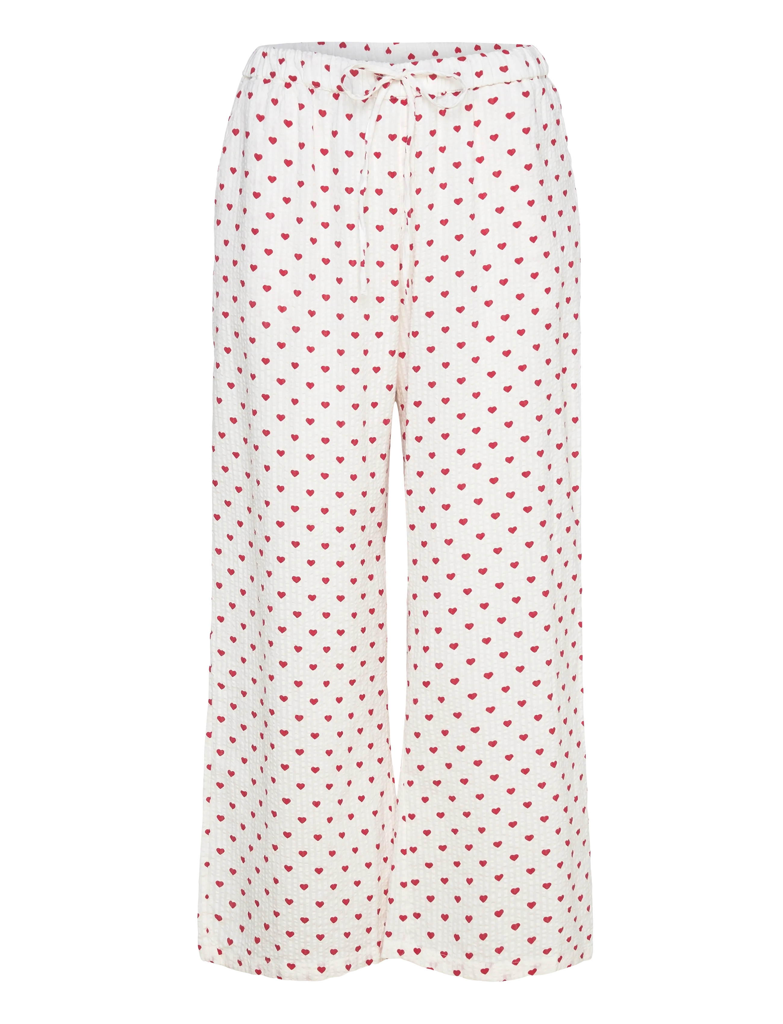 Lindex Trousers pyjama seersucker - Lindex - RED / cream