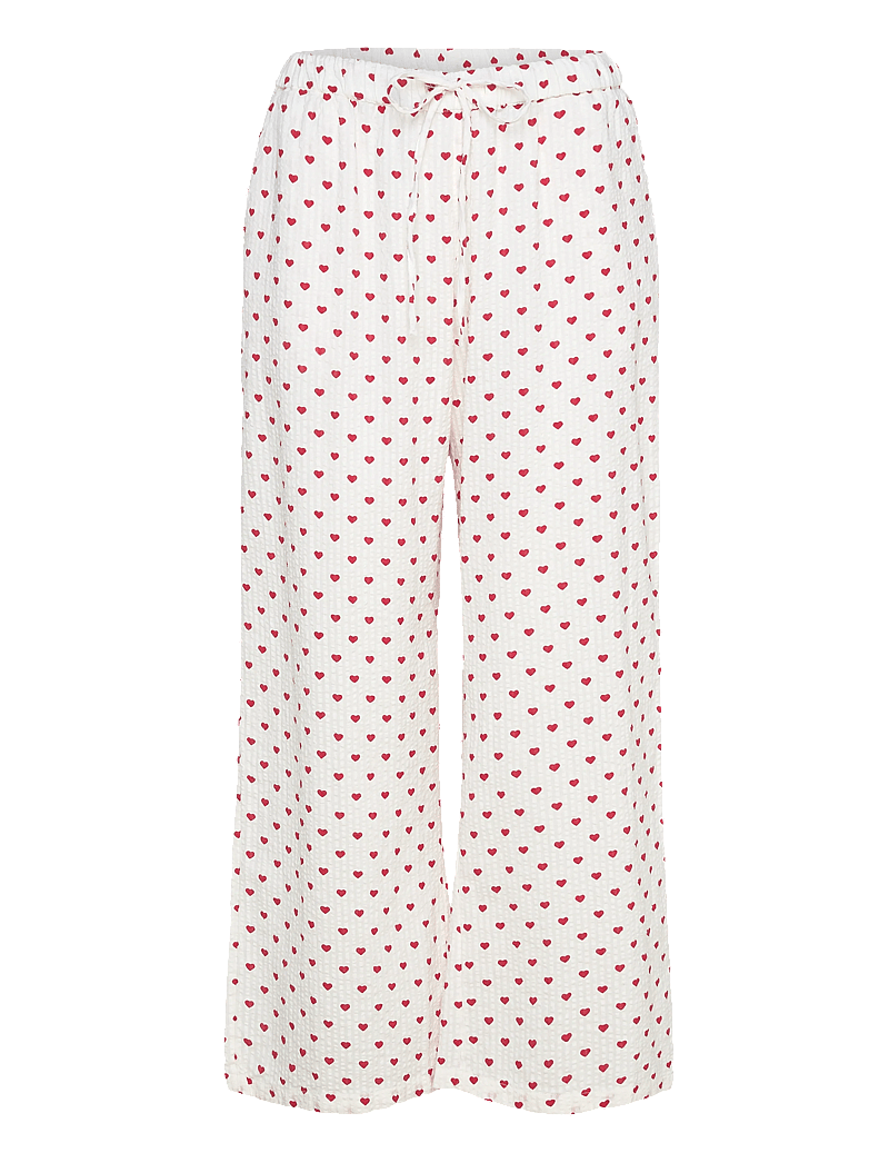 Lindex - Trousers pyjama seersucker - julpyjamas - red - 0