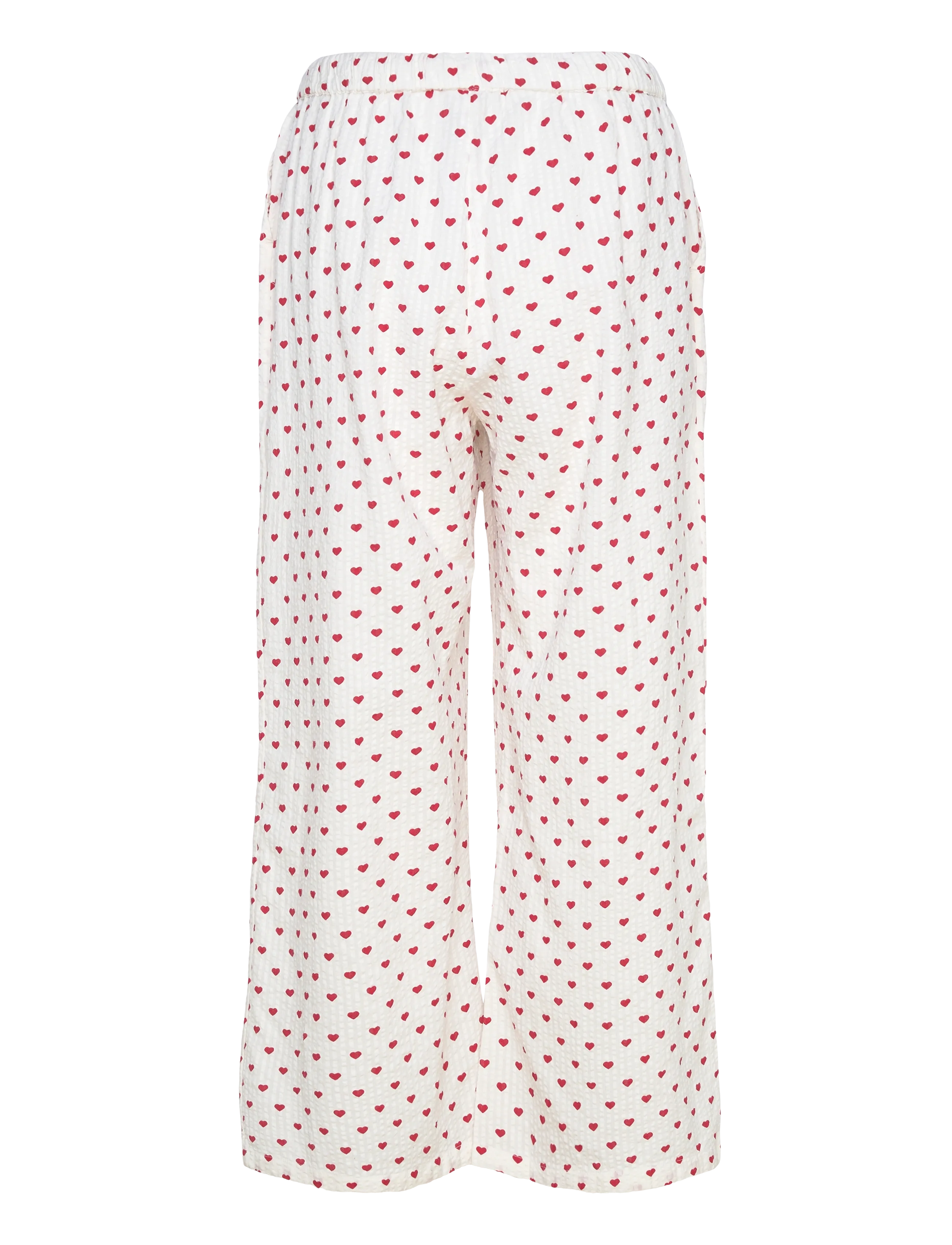 Lindex - Cropped pyjama trousers in seersucker - pyjama pants - red - 1