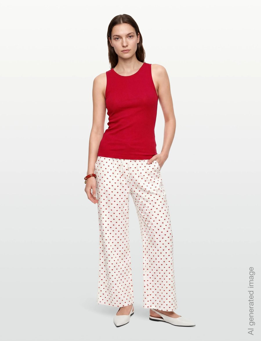 Lindex - Pyjama trousers in seersucker - pidžaamapüksid - red - 0