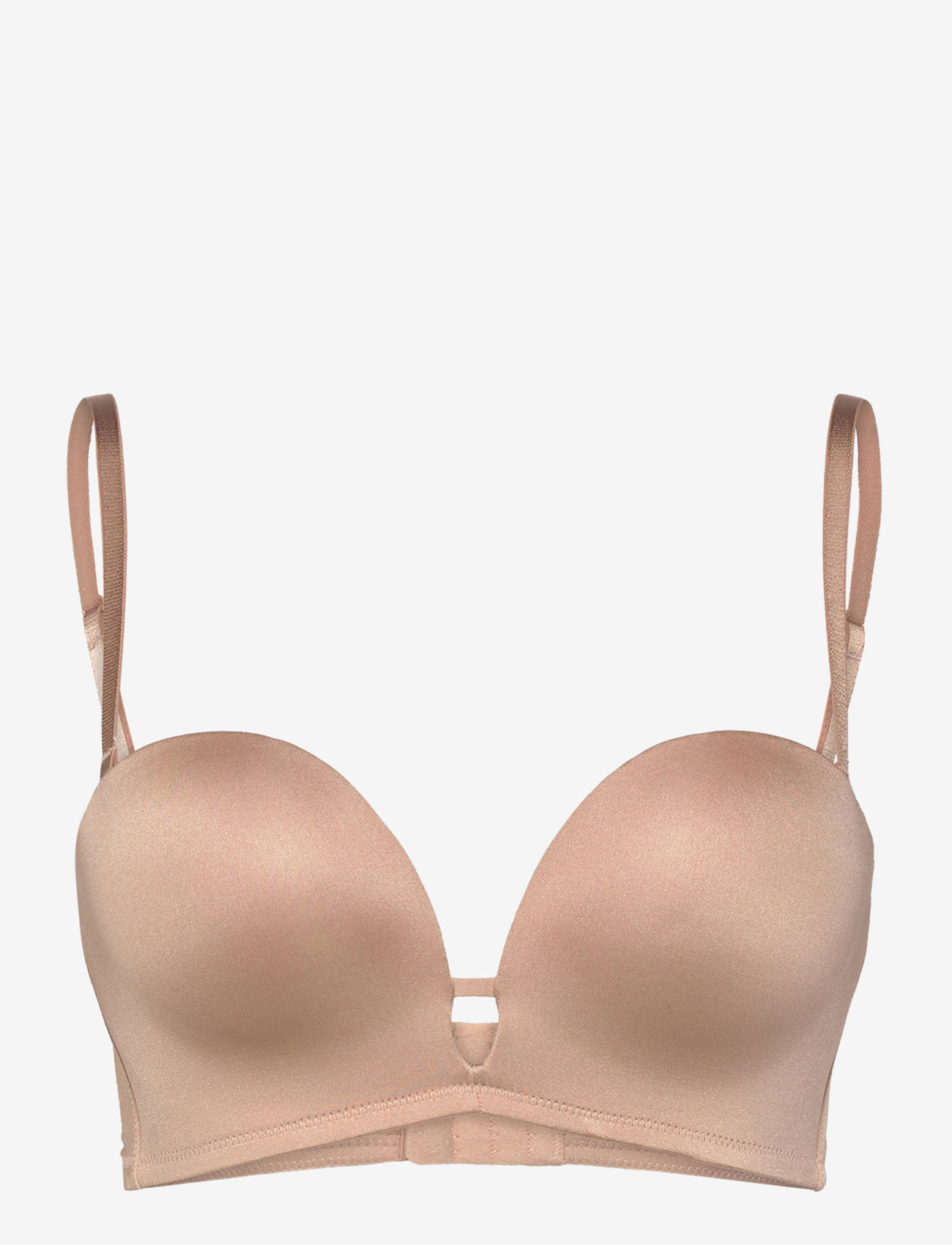 Lindex - Bra Deep Plunge strapless mic - push up bhs - beige - 1