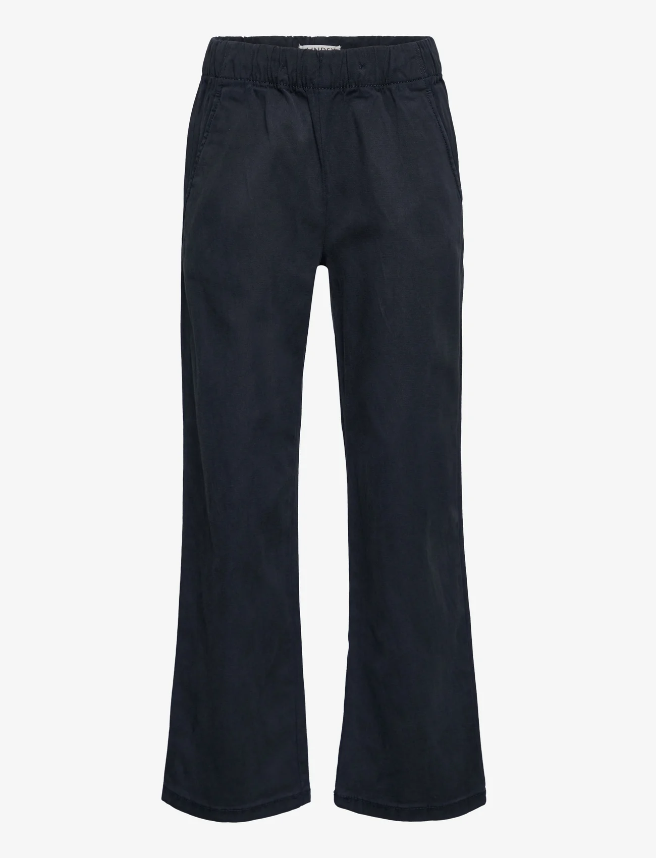 Lindex - Trousers Wide chinos - sweatpants - dark navy - 0