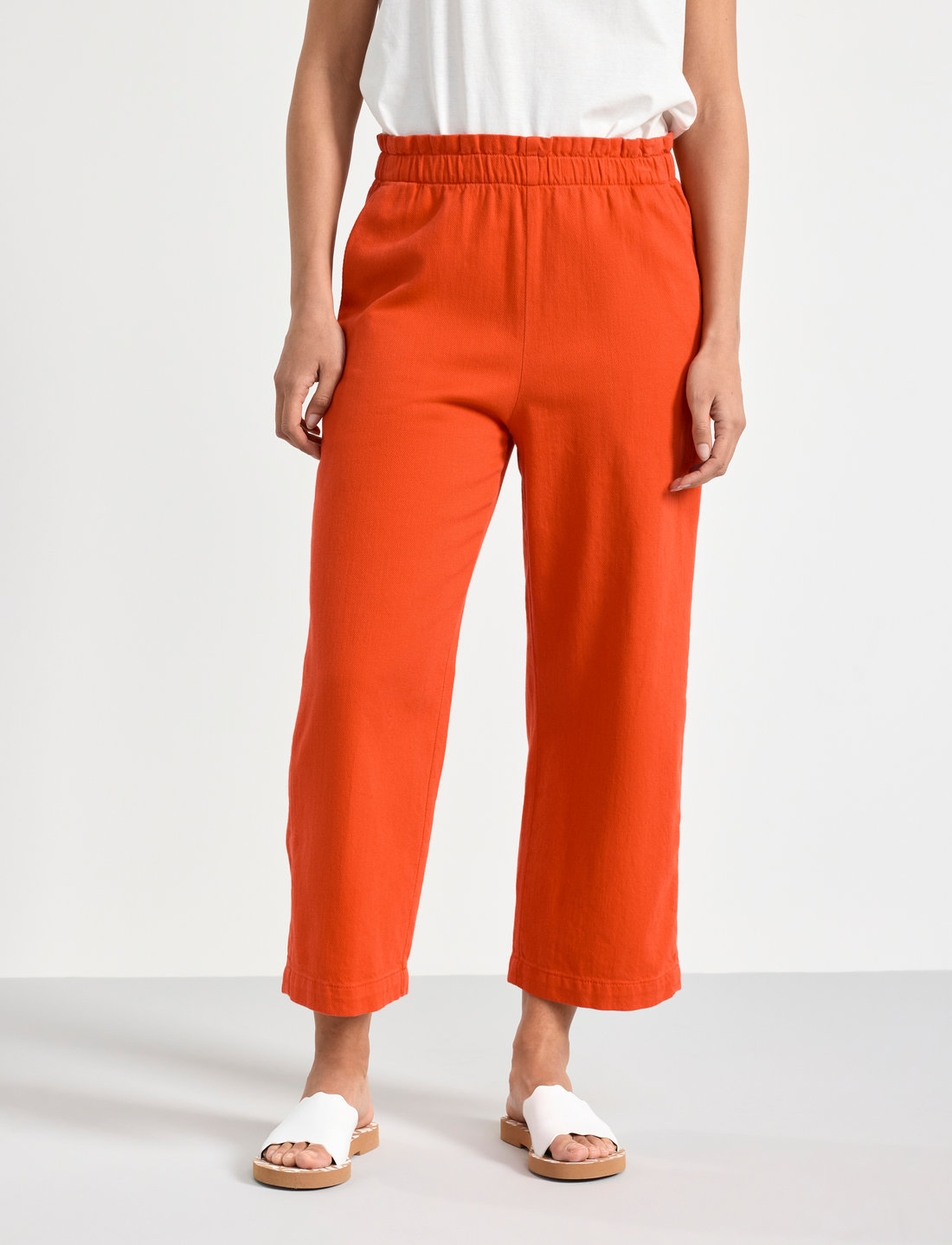 Lindex Trousers Bella Cropped Twill Straight leg trousers Boozt