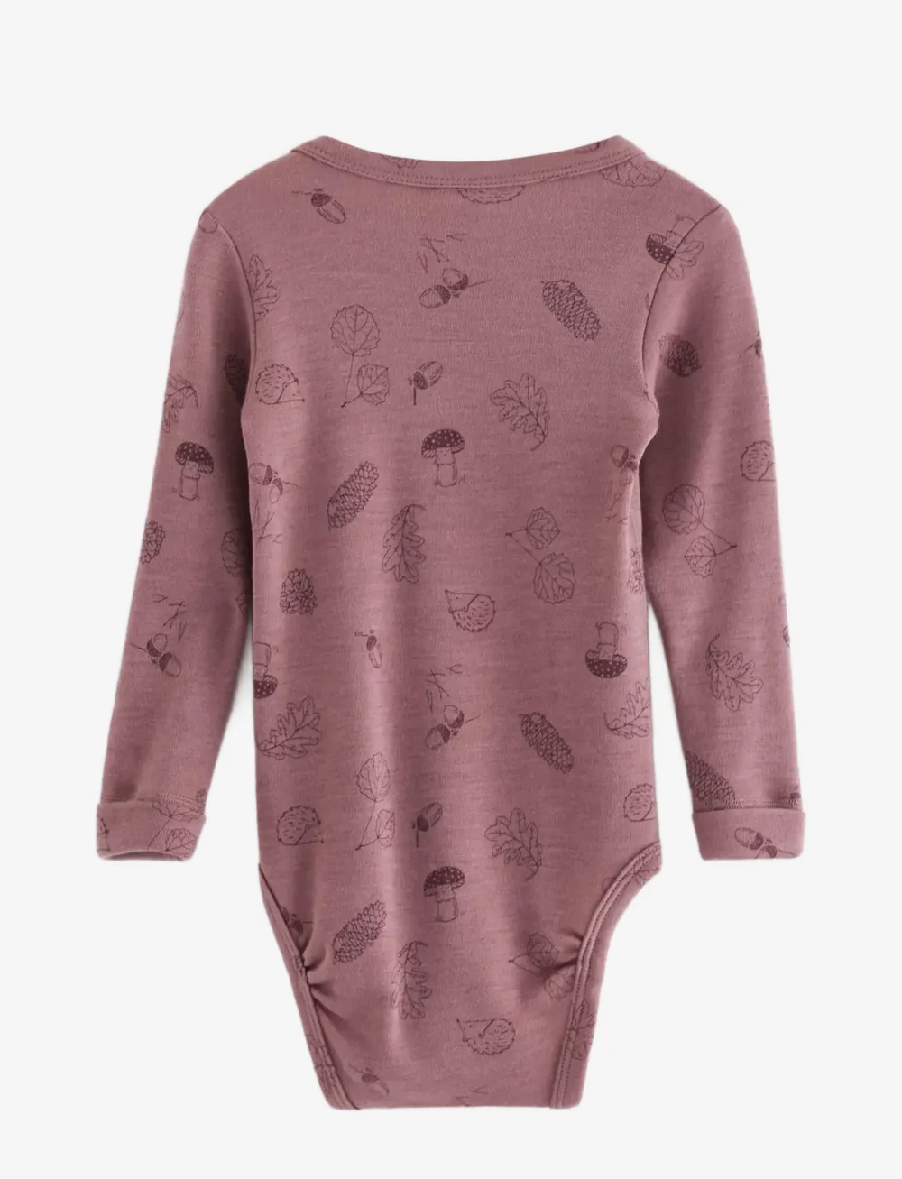 Lindex - Body merino aop - rāpulīši ar garām piedurknēm - dusty pink - 1