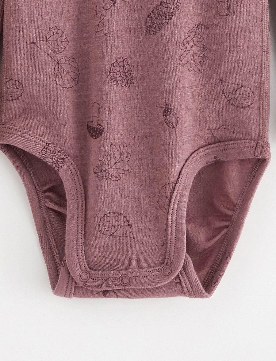 Lindex - Body in merino wool - langärmelige bodys - dusty pink - 2