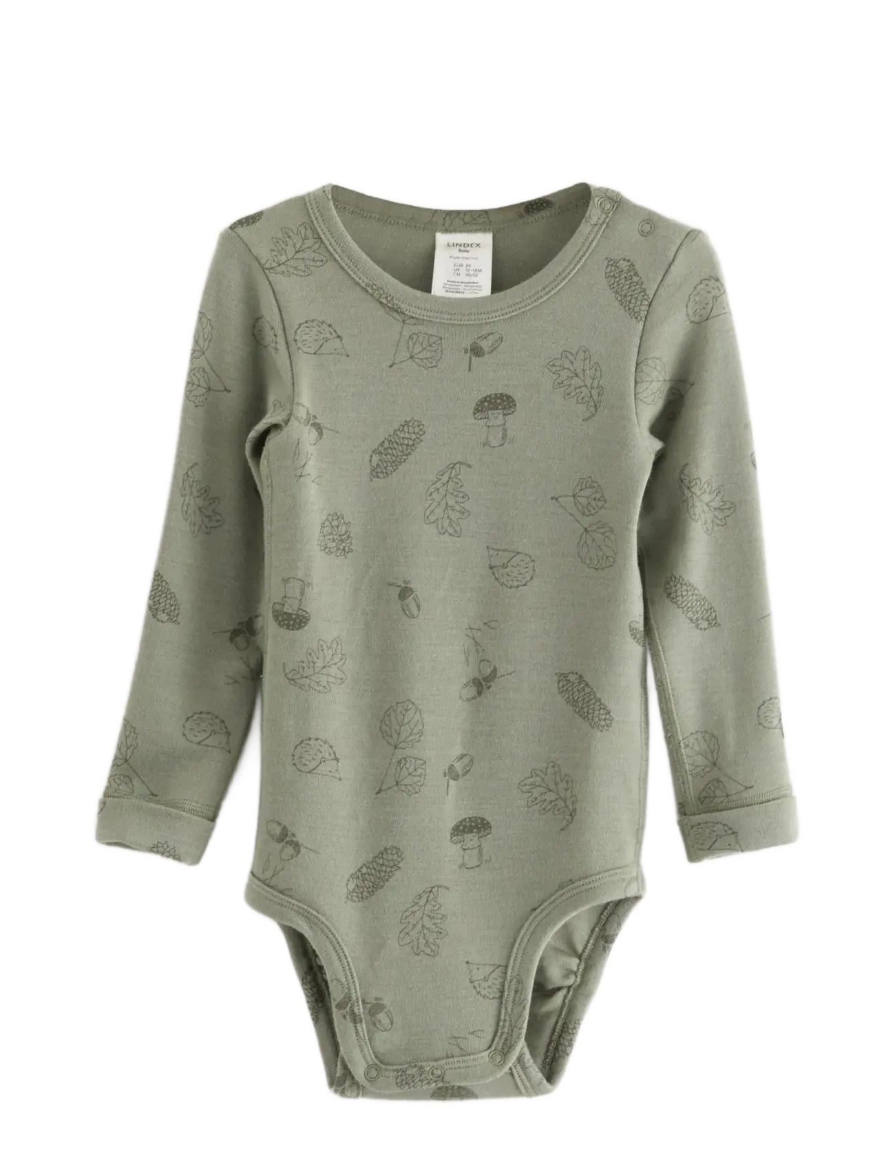 Lindex Body in merino wool - Kläder - LIGHT DUSTY GREEN / green