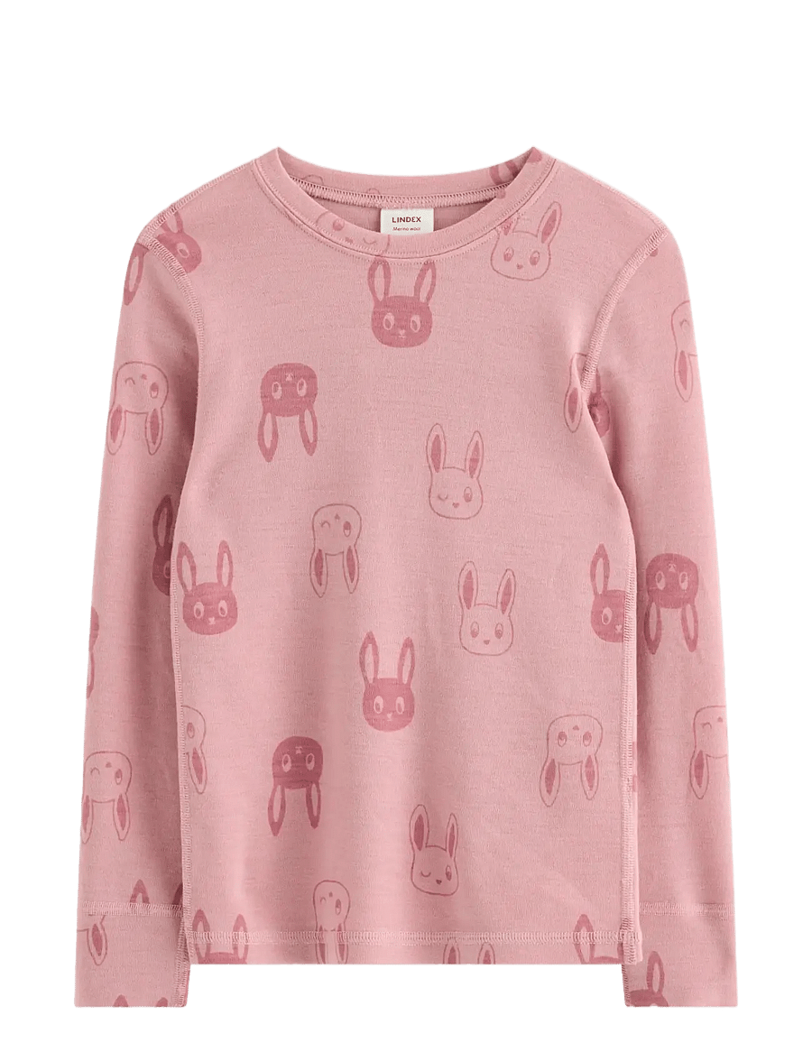 Lindex - Long sleeve top in merino wool - langärmelig - dusty pink - 1