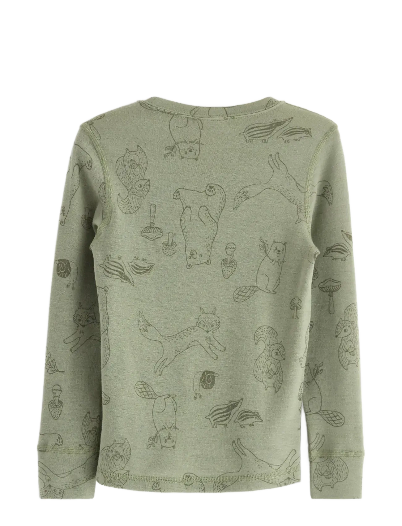 Lindex - Long sleeve top in merino wool - light dusty green - 2