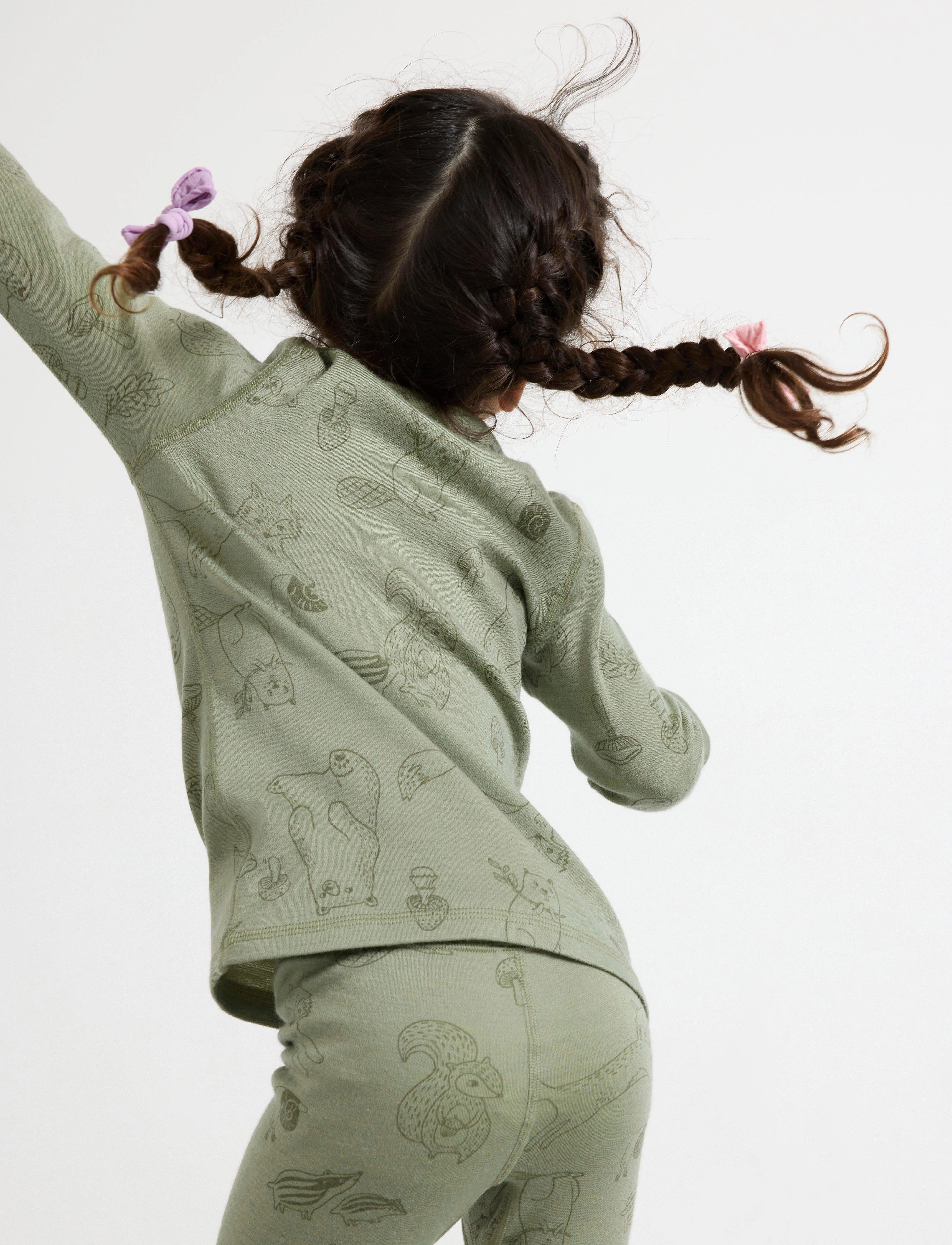 Lindex - Long sleeve top in merino wool - light dusty green - 3