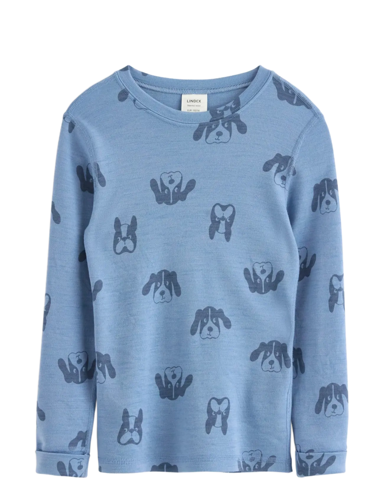 Lindex Long sleeve top in merino wool - Funkionsunterwäsche - baby - LT DUSTY BLUE / blue
