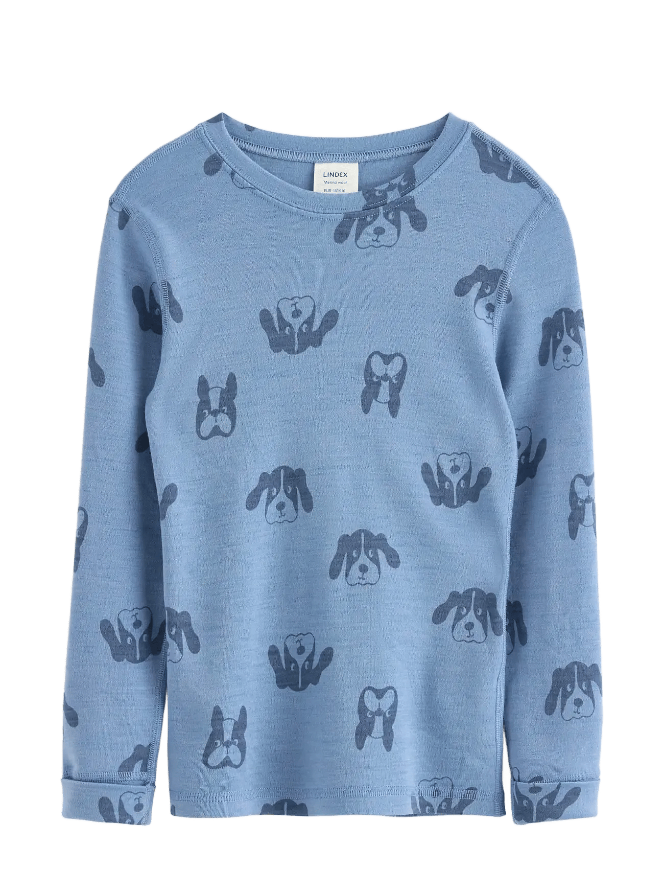 Long sleeve top in merino wool - LT DUSTY